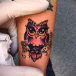 женский рисунок татуировки с совой 15.02.2021 №0041 - owl tattoo for girls - tatufoto.com