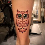 женский рисунок татуировки с совой 15.02.2021 №0052 - owl tattoo for girls - tatufoto.com