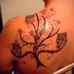 женский рисунок татуировки с совой 15.02.2021 №0053 - owl tattoo for girls - tatufoto.com