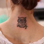 женский рисунок татуировки с совой 15.02.2021 №0075 - owl tattoo for girls - tatufoto.com