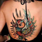 женский рисунок татуировки с совой 15.02.2021 №0086 - owl tattoo for girls - tatufoto.com