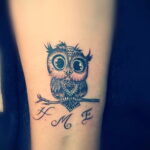 маленькая тату с совой на фото 15.02.2021 №0030 - little owl tattoo- tatufoto.com