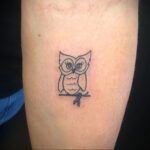 маленькая тату с совой на фото 15.02.2021 №0053 - little owl tattoo- tatufoto.com