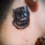 маленькая тату с совой на фото 15.02.2021 №0055 - little owl tattoo- tatufoto.com