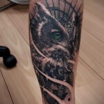 мужской рисунок тату с совой пример 15.02.2021 №0009 - owl tattoo men - tatufoto.com