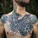 мужской рисунок тату с совой пример 15.02.2021 №0033 - owl tattoo men - tatufoto.com