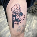 пример рисунка тату револьвер на фото 16.02.2021 №0073 - tattoo revolver - tatufoto.com