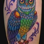 пример рисунка тату сова на руке 15.02.2021 №0031 - owl tattoo on arm - tatufoto.com