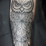 пример рисунка тату сова на руке 15.02.2021 №0042 - owl tattoo on arm - tatufoto.com