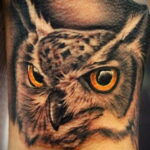 пример рисунка тату сова реализм 15.02.2021 №0087 - owl tattoo realism - tatufoto.com