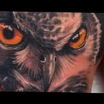 пример рисунка тату сова реализм 15.02.2021 №0112 - owl tattoo realism - tatufoto.com