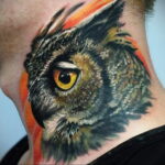 пример рисунка тату сова реализм 15.02.2021 №0139 - owl tattoo realism - tatufoto.com