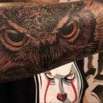 тату глаза совы пример рисунка 15.02.2021 №0031 - owl eyes tattoo - tatufoto.com