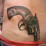 тату револьвер фото пример рисунка 16.02.2021 №0067 - tattoo revolver - tatufoto.com