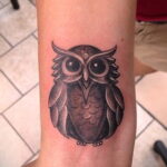 тату с черной совой на фото 15.02.2021 №0070 - black owl tattoo- tatufoto.com