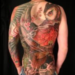 цветной рисунок татуировки с совой 15.02.2021 №0041 - owl tattoo color - tatufoto.com