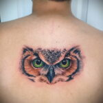 цветной рисунок татуировки с совой 15.02.2021 №0184 - owl tattoo color - tatufoto.com