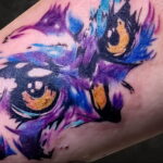 цветной рисунок татуировки с совой 15.02.2021 №0209 - owl tattoo color - tatufoto.com