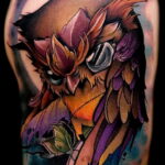 цветной рисунок татуировки с совой 15.02.2021 №0213 - owl tattoo color - tatufoto.com