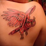 цветной рисунок татуировки с совой 15.02.2021 №0222 - owl tattoo color - tatufoto.com