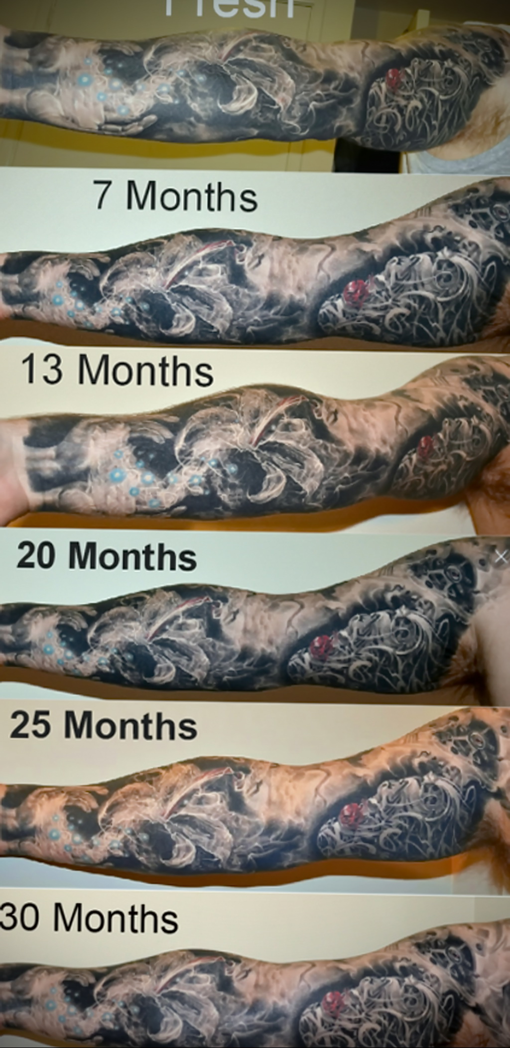 Татуировки спустя время