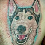 Фото Рисунка тату с собакой породы Хаски 08.03.2021 №134 - husky tattoo - tatufoto.com