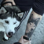 Фото Рисунка тату с собакой породы Хаски 08.03.2021 №147 - husky tattoo - tatufoto.com