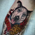 Фото Рисунка тату с собакой породы Хаски 08.03.2021 №154 - husky tattoo - tatufoto.com