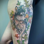Фото Рисунка тату с собакой породы Хаски 08.03.2021 №189 - husky tattoo - tatufoto.com