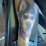 Фото Рисунка тату с собакой породы Хаски 08.03.2021 №197 - husky tattoo - tatufoto.com