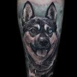 Фото Рисунка тату с собакой породы Хаски 08.03.2021 №199 - husky tattoo - tatufoto.com