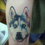 Фото Рисунка тату с собакой породы Хаски 08.03.2021 №246 - husky tattoo - tatufoto.com