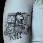 Фото Рисунка тату с собакой породы Хаски 08.03.2021 №252 - husky tattoo - tatufoto.com