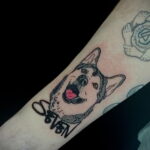 Фото Рисунка тату с собакой породы Хаски 08.03.2021 №260 - husky tattoo - tatufoto.com