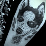 Фото Рисунка тату с собакой породы Хаски 08.03.2021 №264 - husky tattoo - tatufoto.com
