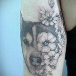 Фото Рисунка тату с собакой породы Хаски 08.03.2021 №267 - husky tattoo - tatufoto.com