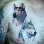 Фото Рисунка тату с собакой породы Хаски 08.03.2021 №302 - husky tattoo - tatufoto.com