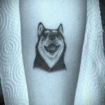 Фото Рисунка тату с собакой породы Хаски 08.03.2021 №303 - husky tattoo - tatufoto.com