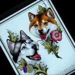 Фото Рисунка тату с собакой породы Хаски 08.03.2021 №311 - husky tattoo - tatufoto.com