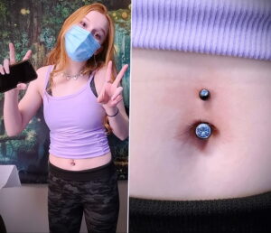 Фото пирсинга пупка - прокол пупка 17.03.2021 №133 - belly button piercing - tatufoto.com