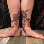 Фото пример рисунка татуировки с яблоком 03.03.2021 №102 - apple tattoo - tatufoto.com