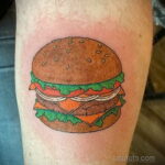 Фото рисунка татуировки с гамбургером 26.03.2021 №027 - burger tattoo - tatufoto.com