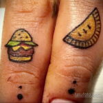Фото рисунка татуировки с гамбургером 26.03.2021 №033 - burger tattoo - tatufoto.com