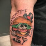 Фото рисунка татуировки с гамбургером 26.03.2021 №038 - burger tattoo - tatufoto.com