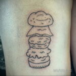 Фото рисунка татуировки с гамбургером 26.03.2021 №057 - burger tattoo - tatufoto.com