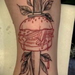 Фото рисунка татуировки с гамбургером 26.03.2021 №058 - burger tattoo - tatufoto.com