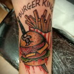 Фото рисунка татуировки с гамбургером 26.03.2021 №067 - burger tattoo - tatufoto.com