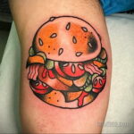 Фото рисунка татуировки с гамбургером 26.03.2021 №085 - burger tattoo - tatufoto.com