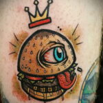 Фото рисунка татуировки с гамбургером 26.03.2021 №089 - burger tattoo - tatufoto.com