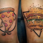 Фото рисунка татуировки с гамбургером 26.03.2021 №121 - burger tattoo - tatufoto.com